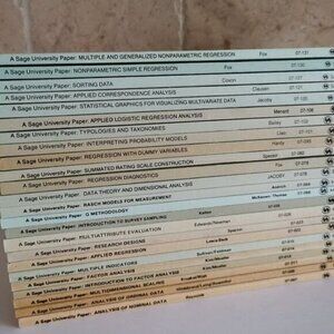Sage University Paper Mixed Set of 24 1970s-2000, Social Research Study Journals